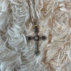 Silver cross necklace